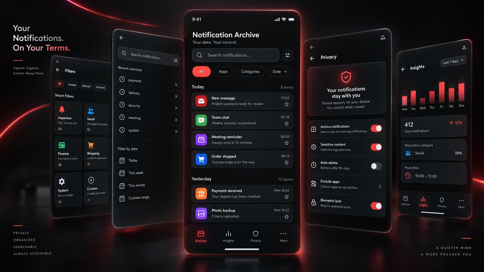 NotifyVault Notification Management interface